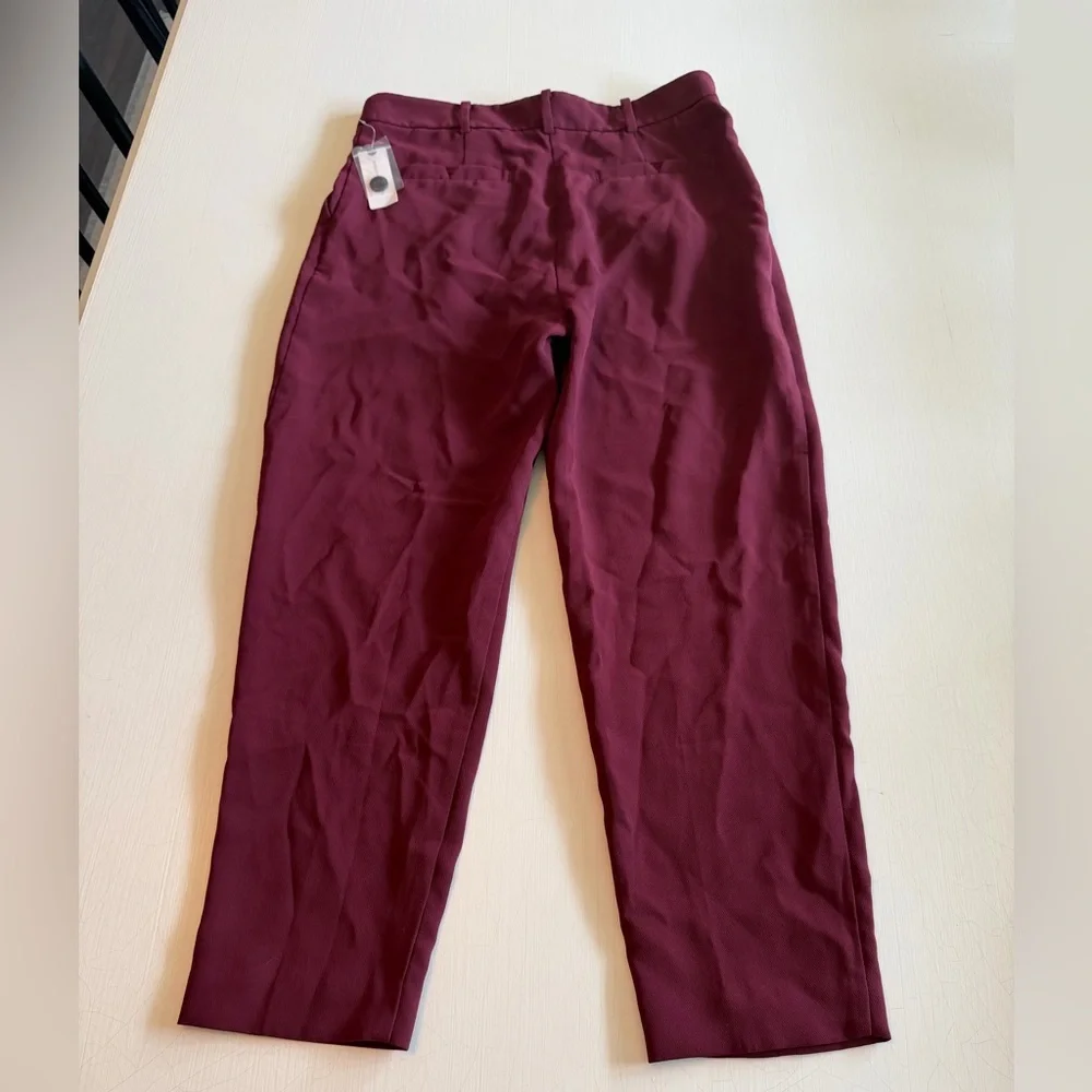 NWT Anthropologie 4 Sasha Button-Fly Tapered Crepe Pants